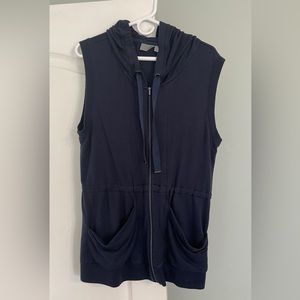 Athleta lightweight vest cover-up sleeveless jacket Navy blue
